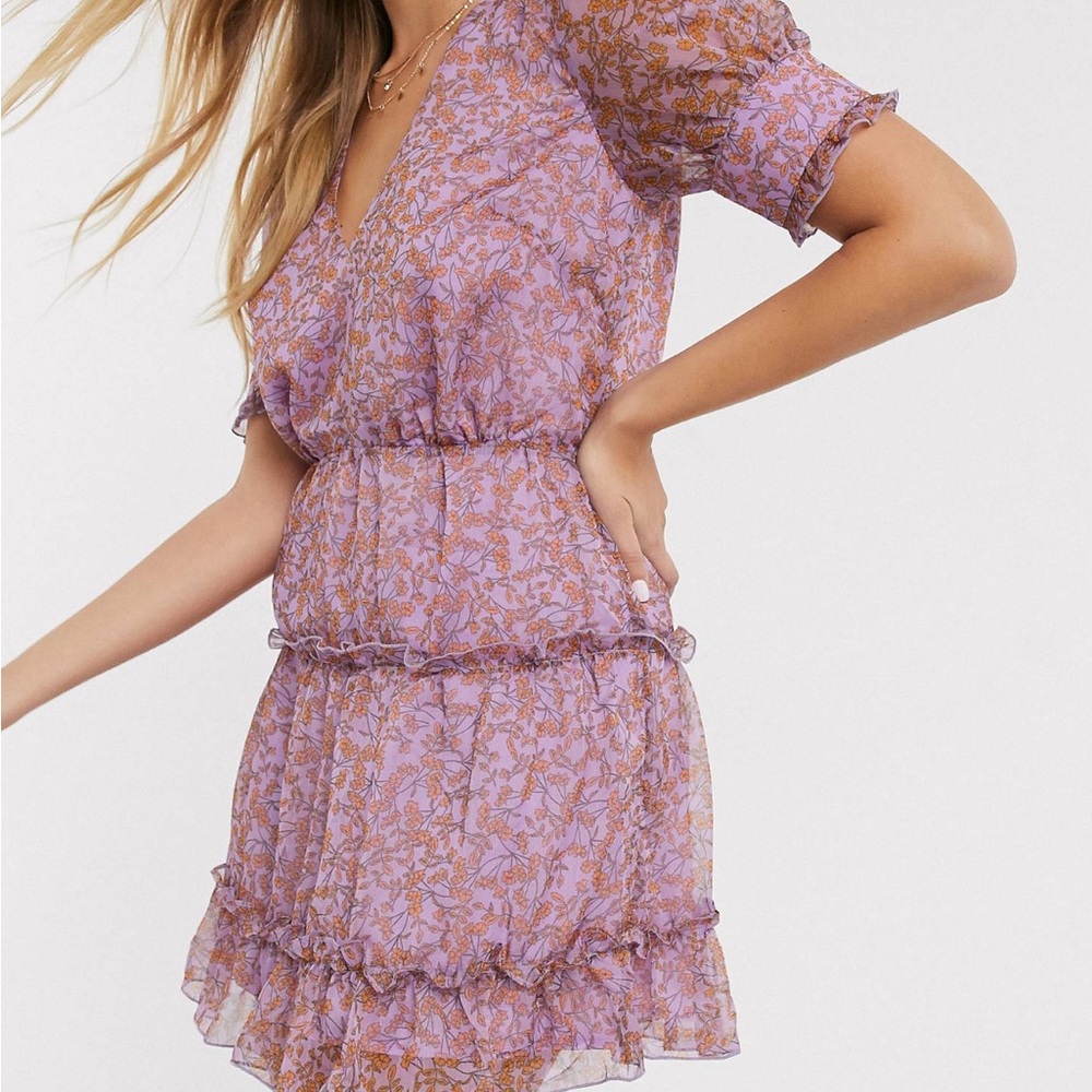 The East Order - purple mini tiered dress (worn once)